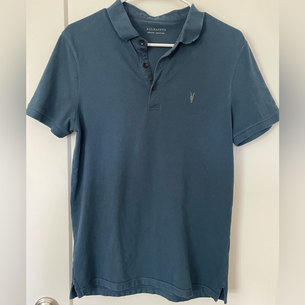 All Saints polo medium navy.